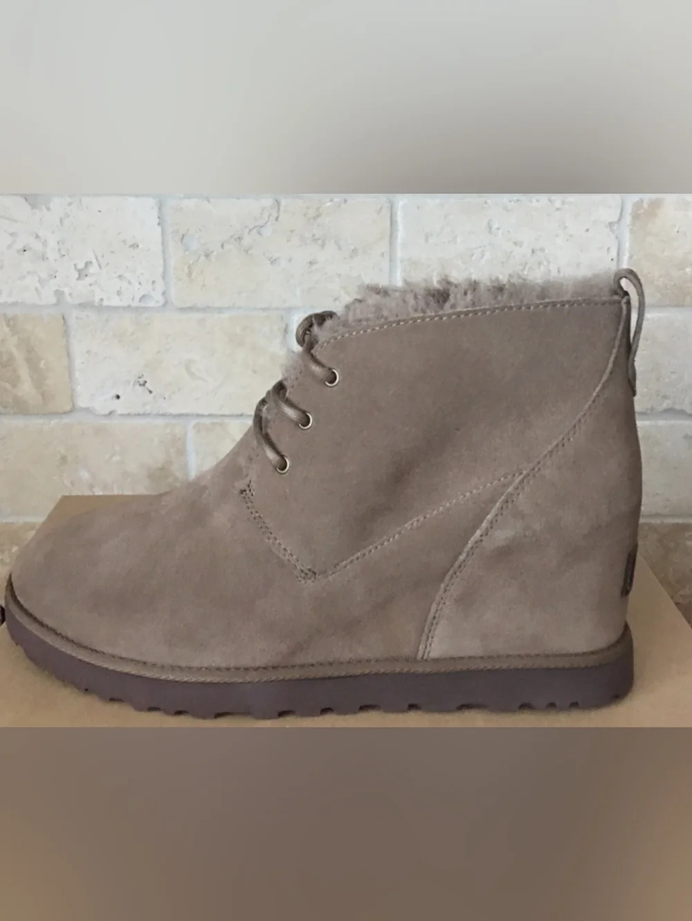 UGG® Classic Femme Lace Bootie in Chestnut Brown NW/Box MSRP $145
